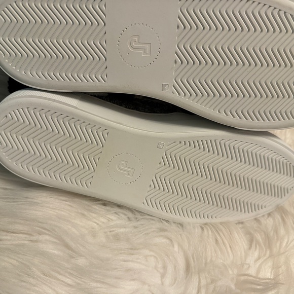 NEW❗️Joshua Sanders Grey Wool Blend Pom Pom Slip On Sneakers - Picture 7 of 9